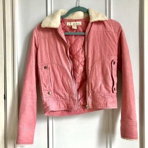 pink corduroy cropped jacket from Oneill💘